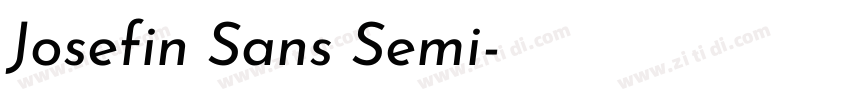 Josefin Sans Semi字体转换